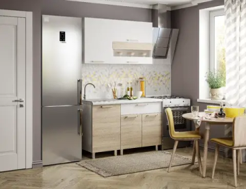 Айсбери 1,2м Кухня (bts) белый/сонома лдсп