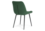 Стул на металлокаркасе Woodville Гояр изумрудный, черный глянец, ножки черные