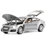 Модель 1:24 Audi A7, серебряный, откр. двери, капот и багажник, свет, звук