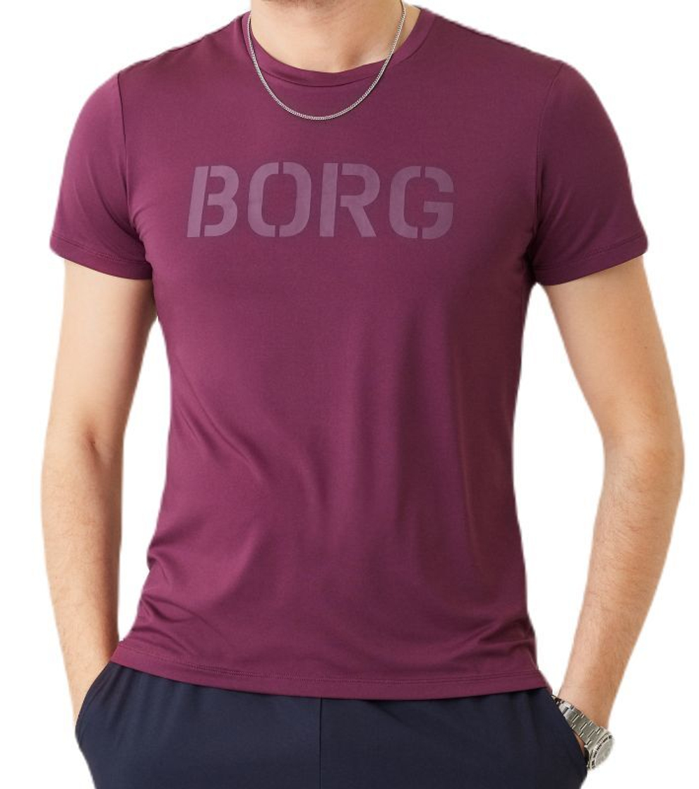 Мужская теннисная футболка Björn Borg Graphic T-shirt - Фиолетовый
