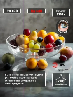 Лампочка светодиодная ЭРА LED Е27 15 Вт P45 шар 2700К теплый белый свет 1 штука