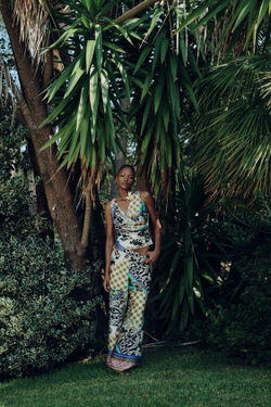 ZARA АТЛАСНЫЙ ТОП С ПРИНТОМ В СТИЛЕ ПЭЧВОРК, РАЗНОЦВЕТНЫЙ