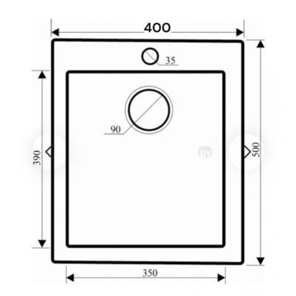 Мойка НЕРЖ  40х50  (МАТ. ЗОЛОТО) с дозатором  HANSEN  (1шт)
