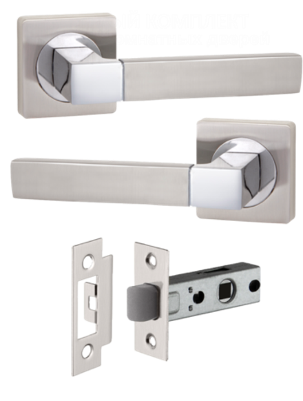 Ручка для межкомнатных дверей с защёлкой FUSION