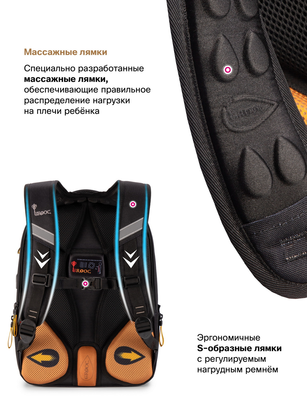 Рюкзак GROOC 14-072 + пенал + мешок + сумка-пенал