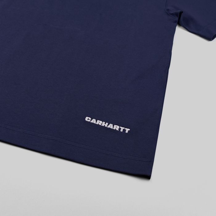 Футболка мужская Carhartt WIP Link Script артикул:I031373_blue - купить в магазине Дайс