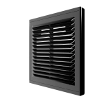 Решетка вен. разъем. с сеткой 150*150 BLACK. 1515Р
