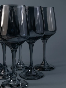 Набор бокалов для вина, 450 мл, 6 шт. серые