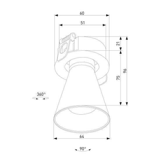 Встраиваемый светодиодный спот Elektrostandard Bell 25097/LED a068059
