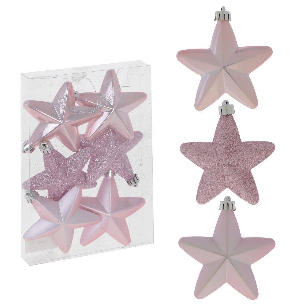 GAEM Набор из 6шт Украшение новогоднее “Звезда”, L13 W2,5 H18,5 см
