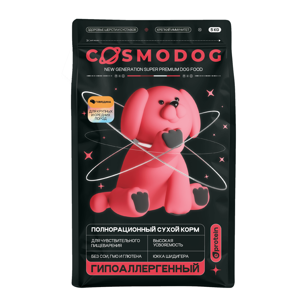 Сухой корм Cosmodog для собак средних и крупных пород с говядиной