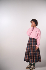 Юбка-колокол из фланели в шотландскую клетку