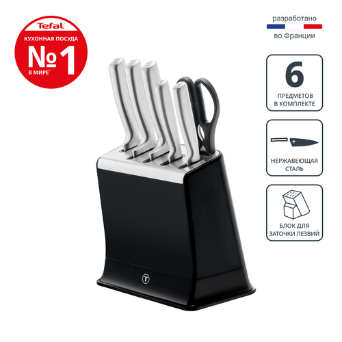 Нож сантоку с чехлом для заточки Tefal Ever Sharp K2579024