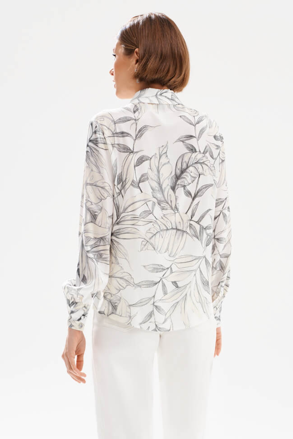 23511 Блузка женская (молочный принт)
