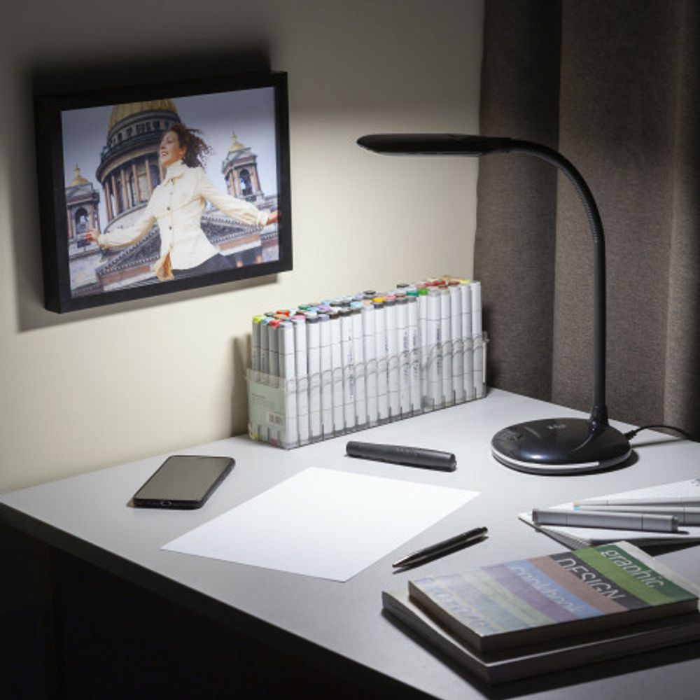 Настольный светильник ЭРА NLED-477-8W-BK светодиодный черный