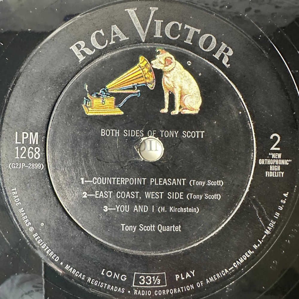 Tony Scott Quartet ‎– Both Sides Of Tony Scott (США 1956г.)