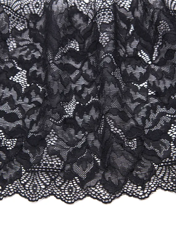 03-266 ОПТ Кружево эластичное 23 см, черный 170