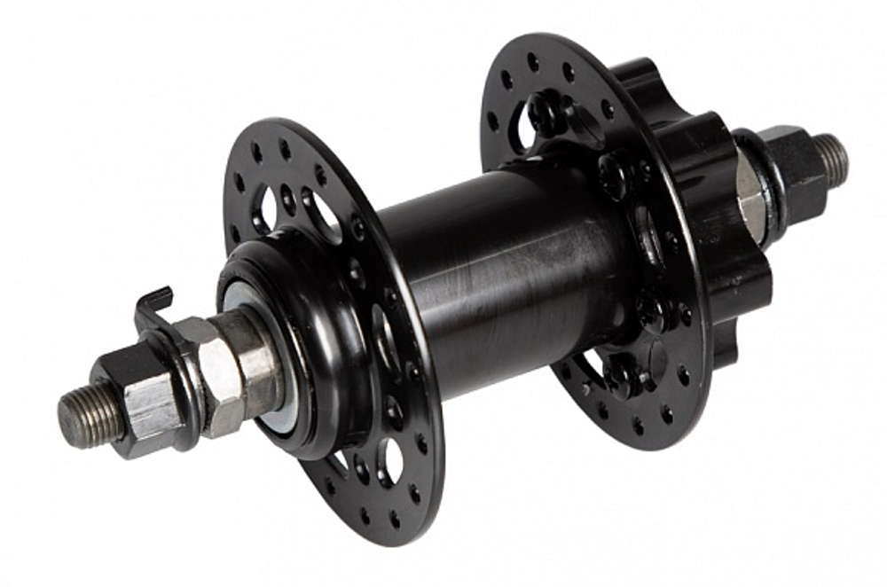 Втулка передняя 32H FSD-314FD под диск торм, сталь/алюм. чёрная под гайку