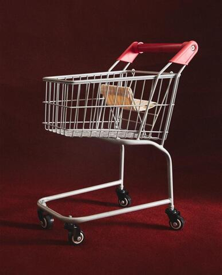 ZARA HOME ДЕТСКАЯ ТЕЛЕЖКА ДЛЯ СУПЕРМАРКЕТА, СЕРЕБРЯНЫЙ