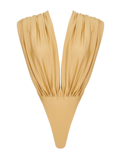 Боди с глубоким вырезом из бифлекса