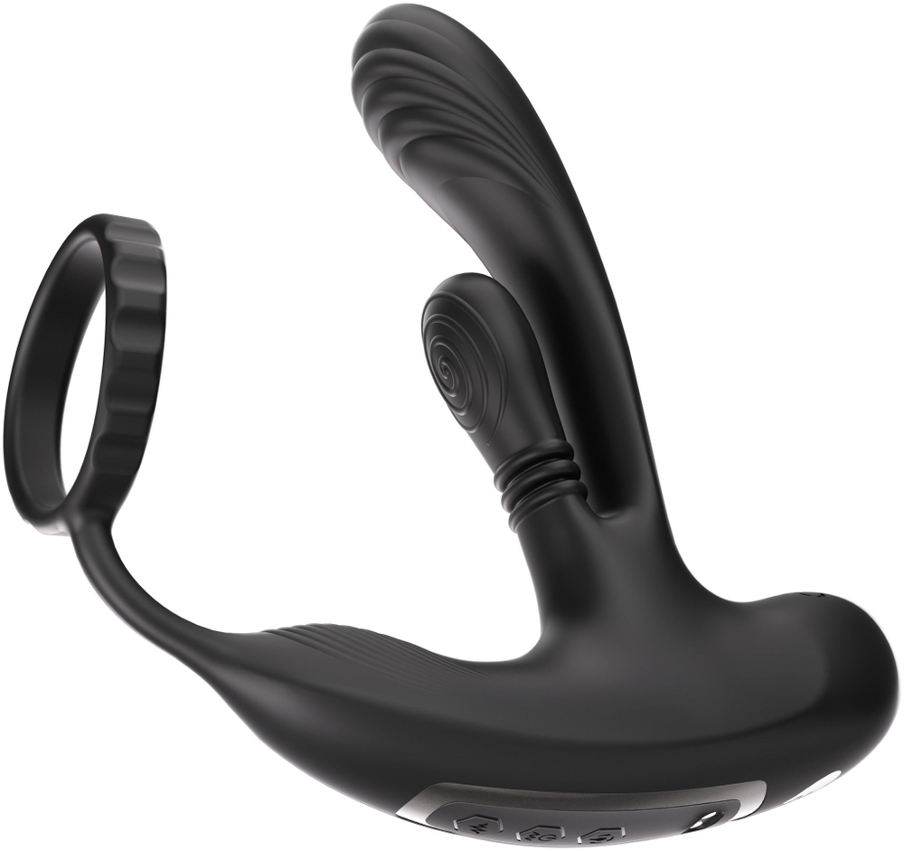 Черный инновационный масcажер простаты Hero с технологией массажа на 360 градусов (Цвет: черный)
