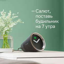 Умная колонка SBER SberBox Time/ТВ приставка SberBox SBDV-00026B, 15Вт, с голосовым помощником Салют, черный