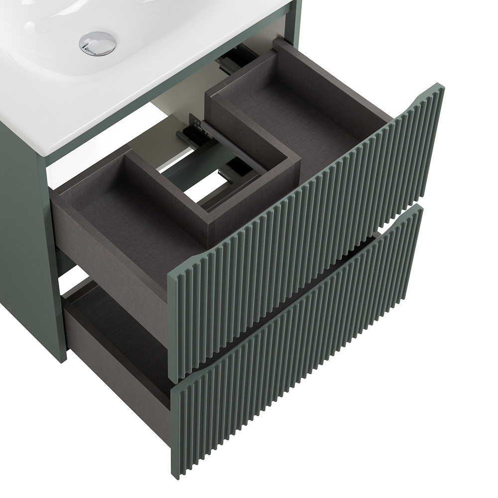 Тумба с раковиной подвесная BelBagno UNO-MINI-600-2C-SO-VO Еловый матовый, раковина белая BB-8099-3-60