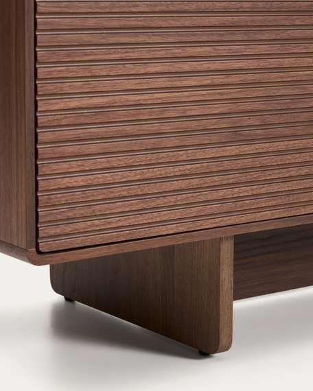 Тумба под ТВ Norlen с 4 дверцами из шпона ореха 200 x 46 см