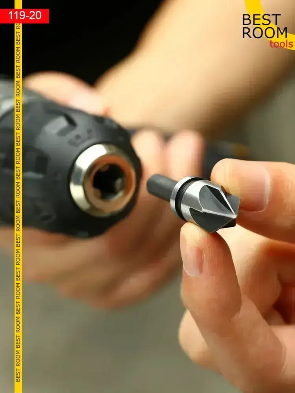 Сверло по дереву, зенкер для снятия фаски канавки под саморезы, насадка набор из 2х шт. 12, 16, фреза зенковка