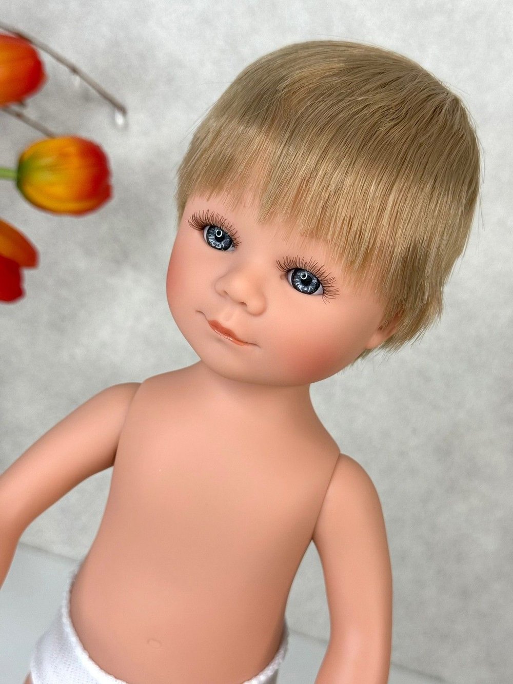 Кукла для девочки виниловая 34см Марио без одежды (022309W)