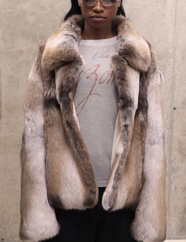 Короткая шуба из кролика