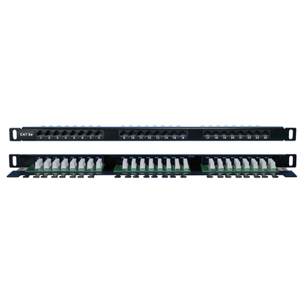 Патч-панель 19", 0.5U, 24 портов Hyperline PPHD-19-24-8P8C-C5E-110D