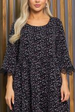 Платье Сибирские кружева (черно-розовое) П13401-18М LT Collection