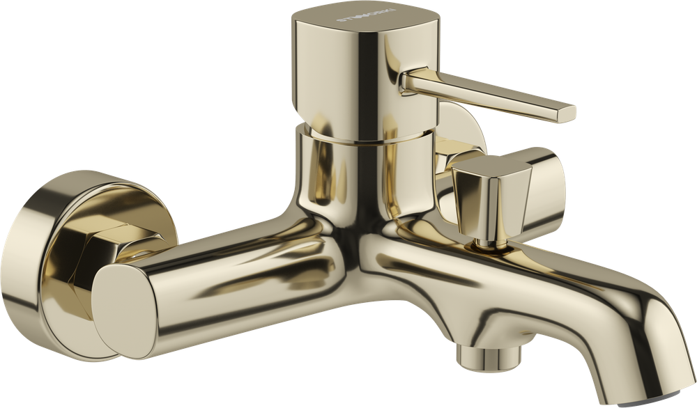 Смеситель для ванны с душем STWORKI Эстерсунд S31100GG глянцевое золото