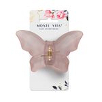 Краб для волос 8,5 см, матовый, розовый, MONTE VITA, 457015