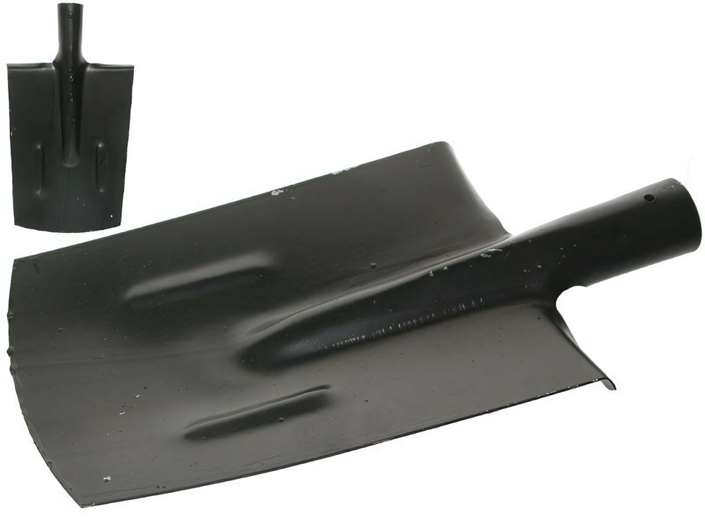 Лопата штыковая прямоугольная с ребрами жесткости 1,5мм