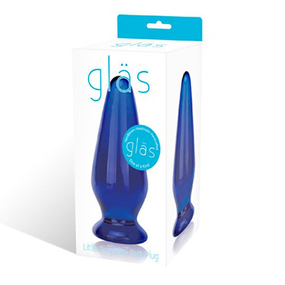 Тяжелая пробка из стекла насыщенного синего цвета