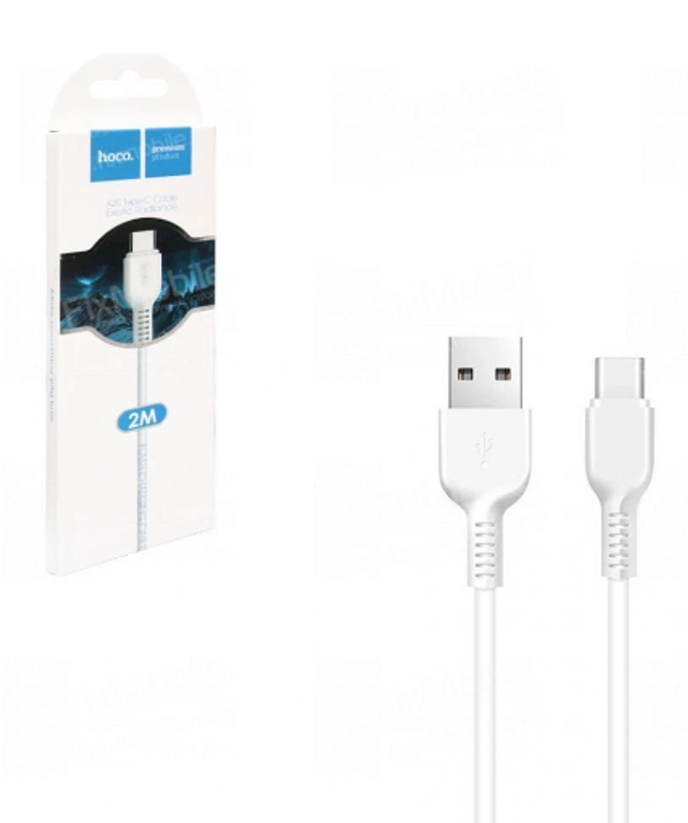 Шнур USB - Type-C  2,0Ам/2,0м белый HOCO X20 #230