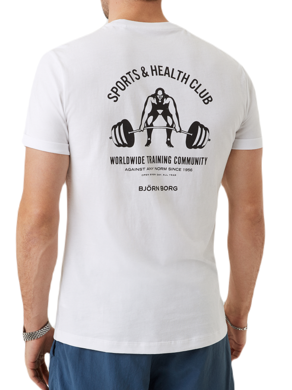 Мужская теннисная футболка Björn Borg Borg Breeze T-Shirt - brilliant white