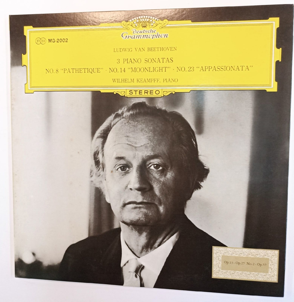 Винтажная виниловая пластинка Beethoven  Бетховен Wilhelm Keampff 3 Piano Sonatas No. 8 Pathetique, No. 14 Moonlight Лунная Соната, No. 23 Appassionata (Japan 1965)