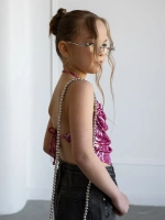 Летний топ для девочки на завязках