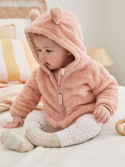 Куртка флисовая для малышей Next K91-411, Розовый