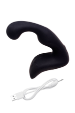 Чёрный изогнутый вибростимулятор простаты Erotist (Цвет: черный)