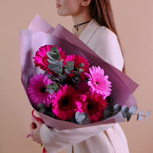 Купить Яркий букет гербер #939