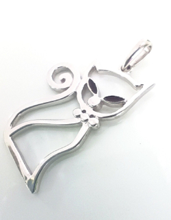 Подвеска серебряная Эстерелла, проба 925, родированная, с эмалью/Ф