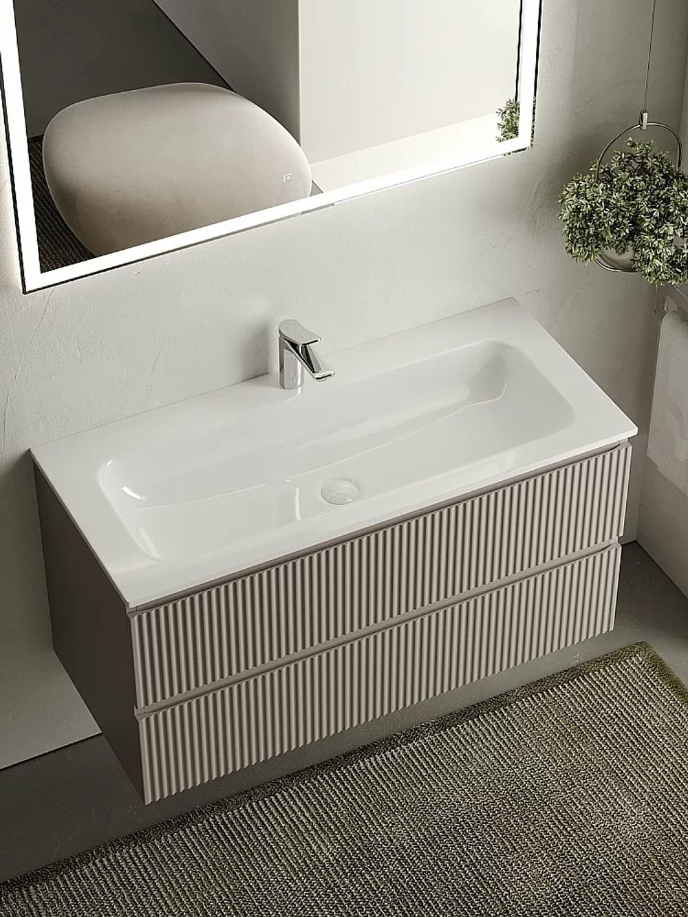 Тумба с раковиной Sancos SNOB R SNR100SM 100 Doha Soft