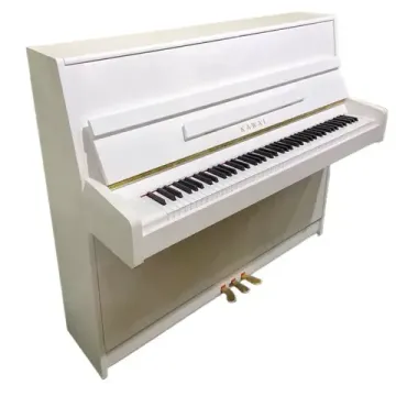 KAWAI K-15E WH/P - пианино, 110х149х59, 193 кг., банкетка (600), белый полир., механизм Ultra Respon