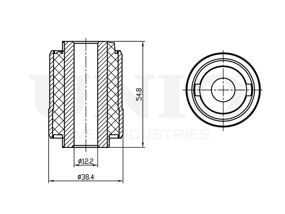 Сайлентблок внутренний заднего нижнего рычага UNIO RMP-20634