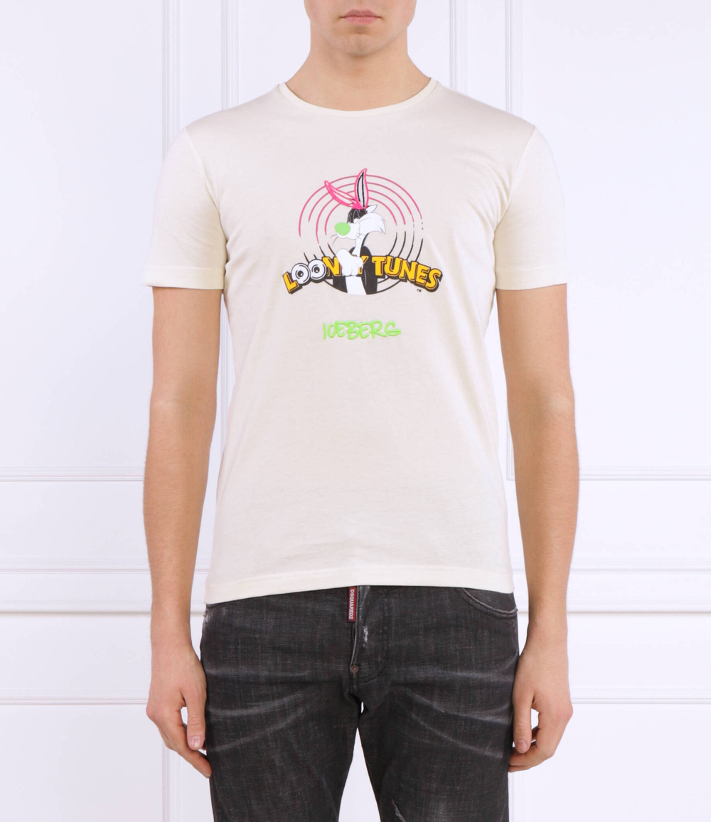 Футболка iceberg x looney tunes Iceberg - экрю(232 I1P F01B 6301)