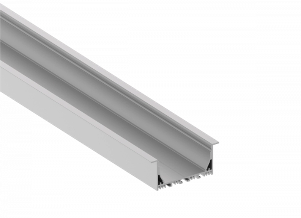 Врезной алюминиевый профиль,   85х35х2000. Цвет: Анодированное серебро, Серия:DN8ALE